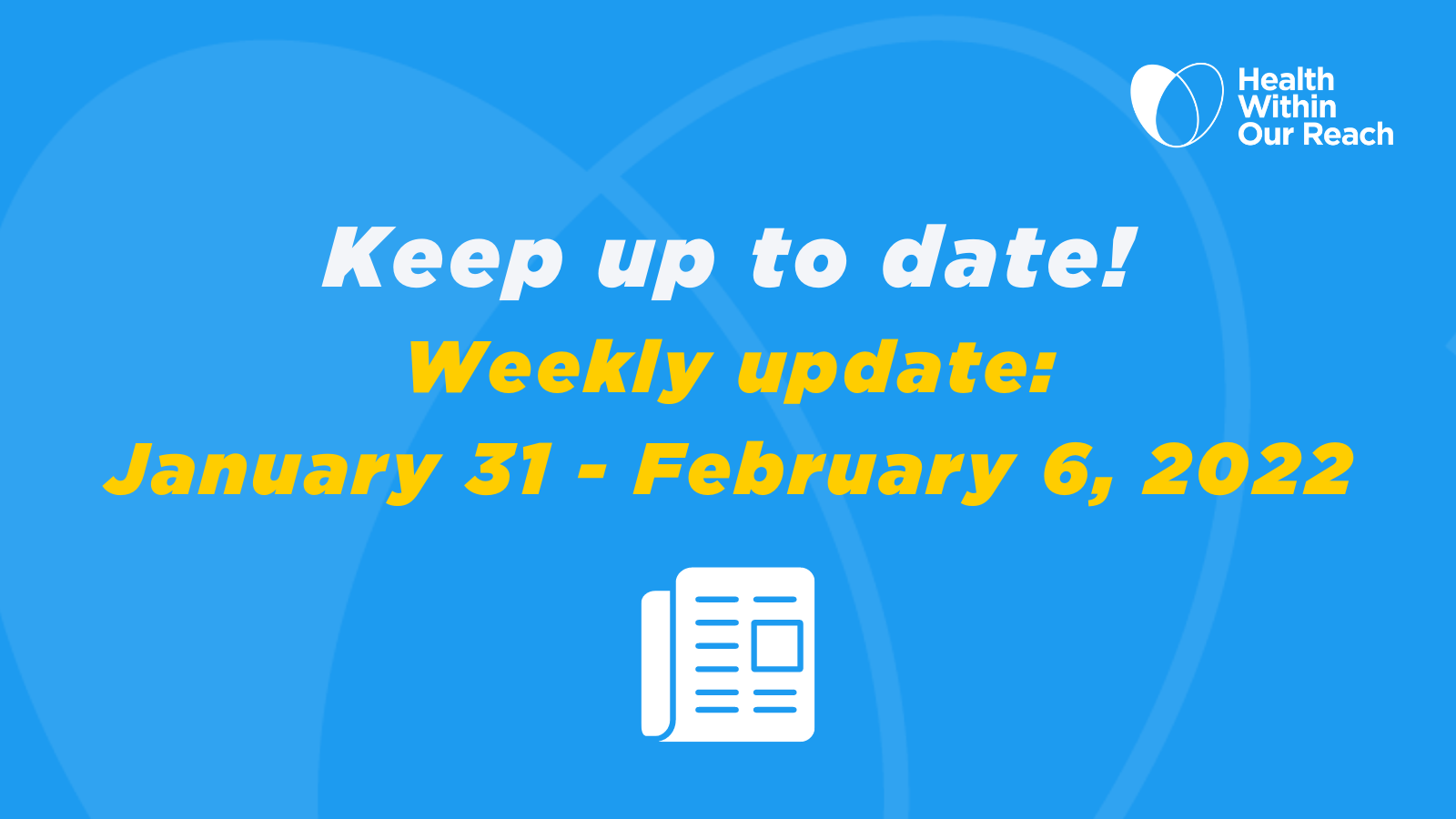 weekly update january 31